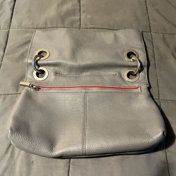 EUC Hammit VIP Meduim Montana reversible crossbody in Stingray Blue/Steel Grey